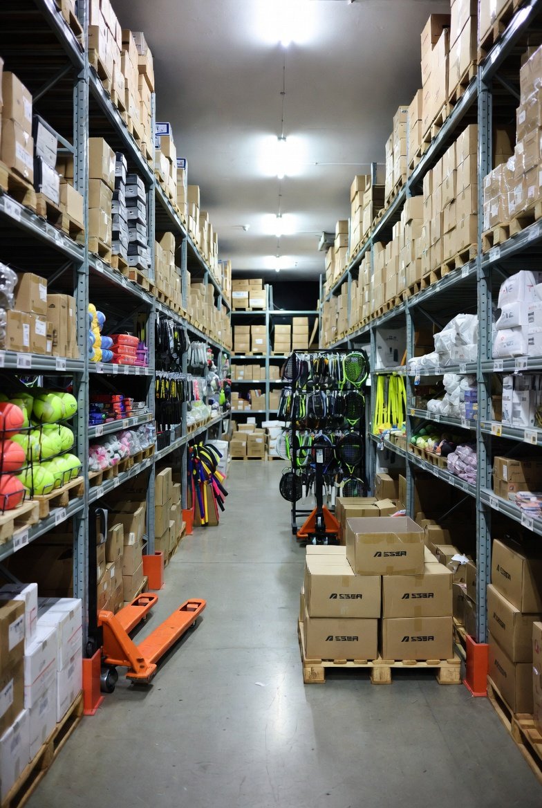 Sporting goods showroom with product displays in Singapore